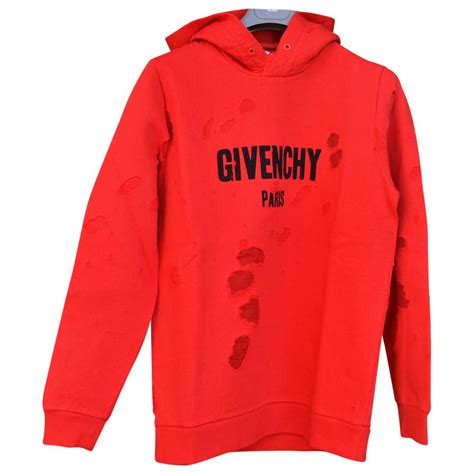 givenchy jumper mens red|givenchy destroyed hoodie.